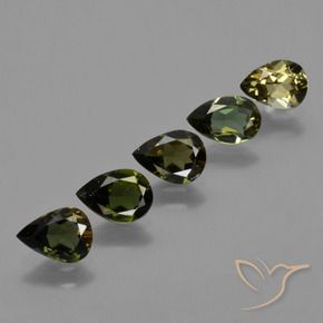 Gemme di Rupin del grano Verde scuro naturale da 2.34 ct, Forma a pera, VVS-VS