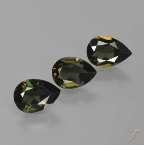 Gemme di Rupin del grano Marrone verdastro naturale da 2.30 ct, Forma a pera, VVS-VS