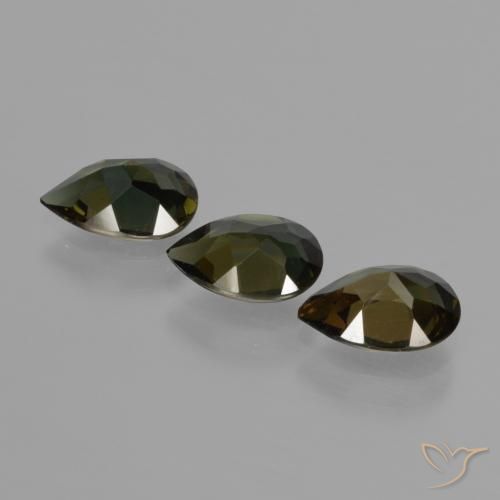 Gemme di Rupin del grano Marrone verdastro naturale da 2.30 ct, Forma a pera, VVS-VS