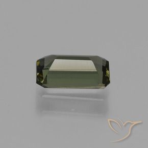Rupin del grano Verde marroncino naturale da 0.62 ct, Ottagonale / Taglio smeraldo, VVS