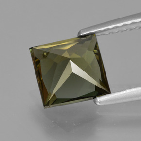 Kornerupina naturale verde da 1,32 ct, quadrato, VS-SI