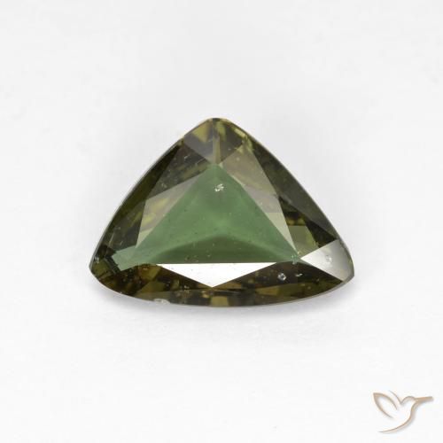 1.57ct Naturale Verde Terra Profonda Cornerupina, Taglio trillion, VS-SI