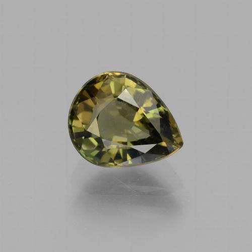 Kornerupina naturale verde da 1,76 ct, taglio a pera, VS