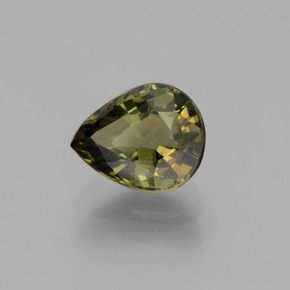 Kornerupina naturale verde da 1,76 ct, taglio a pera, VS