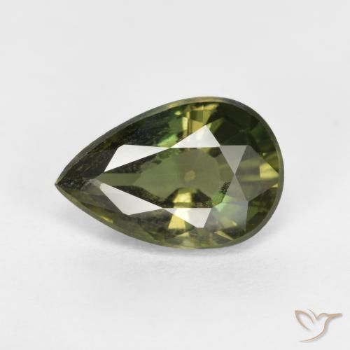 1.51ct Naturale Verde scuro Cornerupina, Forma a pera, VS