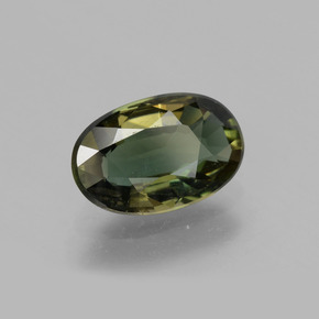 Kornerupina naturale verde da 1,99 ct, taglio ovale, VS-SI