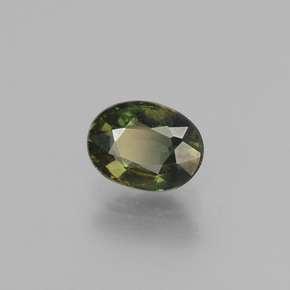 Kornerupina naturale verde da 1,25 ct, taglio ovale, VS