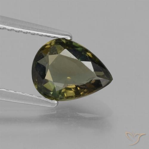 1.41ct Naturale Verde marroncino Cornerupina, Forma a pera, VS