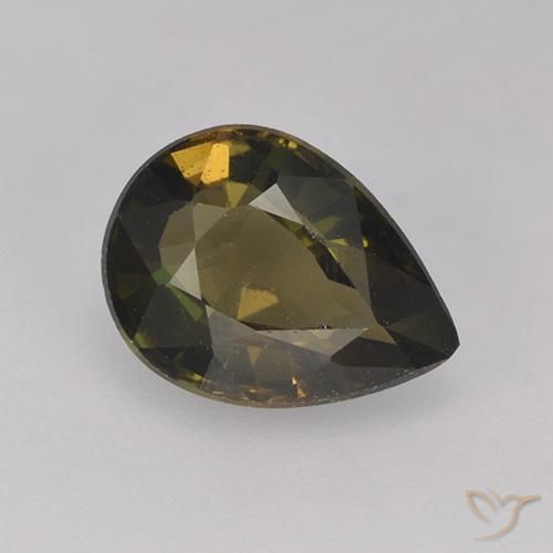 1.80ct Naturale Marrone verdastro Cornerupina, Forma a pera, VS