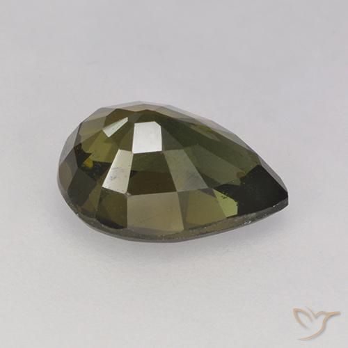 Rupin del grano Marrone verdastro naturale da 1.80 ct, Forma a pera, VS