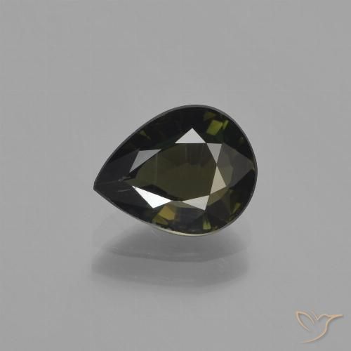1.63ct Naturale Marrone scuro Rupin del grano, Forma a pera, VS
