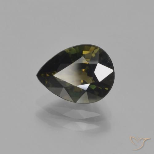 Rupin del grano Marrone scuro naturale da 1.90 ct, Forma a pera, VVS