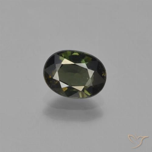 1.24ct Naturale Verde scuro Cornerupina, Ovale, VVS