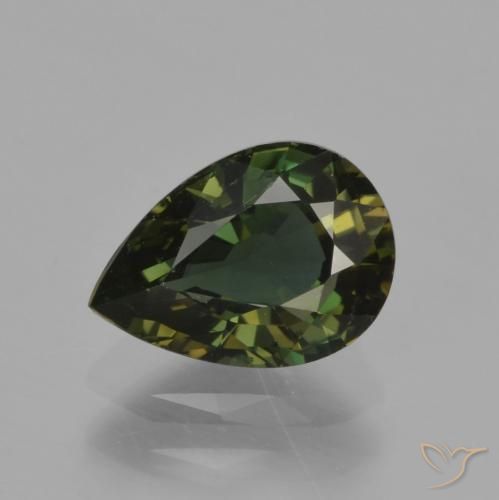 Cornerupina Verde marroncino naturale da 1.16 ct, Forma a pera, VVS-VS