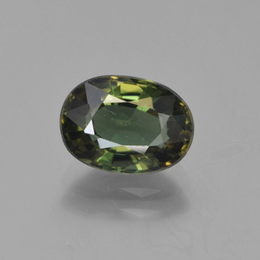 Kornerupina naturale verde da 2,18 ct, taglio ovale, VVS
