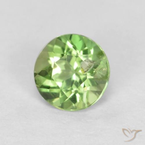 Rupin del grano Verde brillante naturale da 0.21 ct, Rotondo, SI