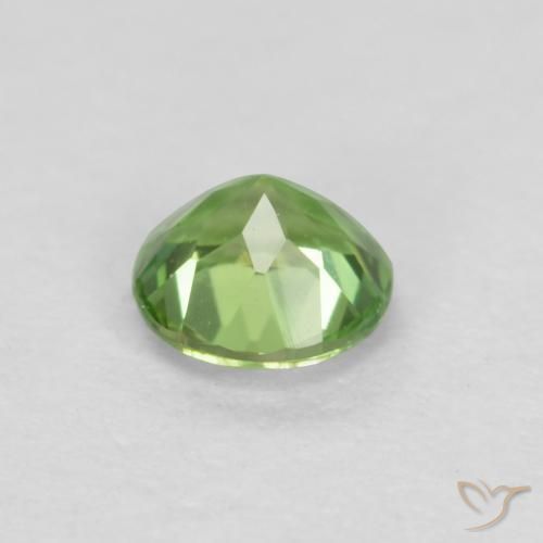 Rupin del grano Verde acceso naturale da 0.16 ct, Rotondo, VVS-VS
