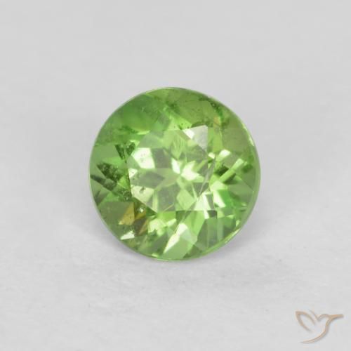 Rupin del grano Verde lime naturale da 0.23 ct, Rotondo, VS-SI