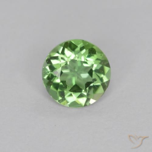 0.13ct Naturale Verde chiaro Rupin del grano, Rotondo, VS
