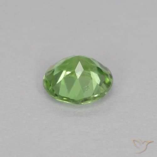 Rupin del grano Verde chiaro naturale da 0.13 ct, Rotondo, VS