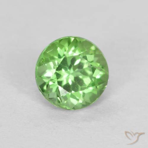 Rupin del grano Verde chiaro naturale da 0.23 ct, Rotondo, VS