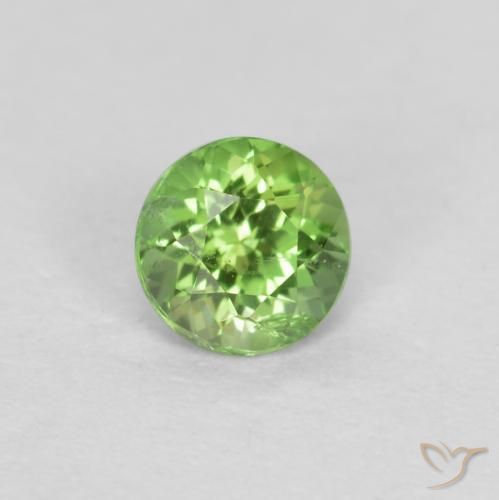Rupin del grano Verde acceso naturale da 0.19 ct, Rotondo, SI