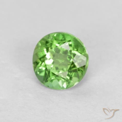 Rupin del grano Verde chiaro naturale da 0.17 ct, Rotondo, VS