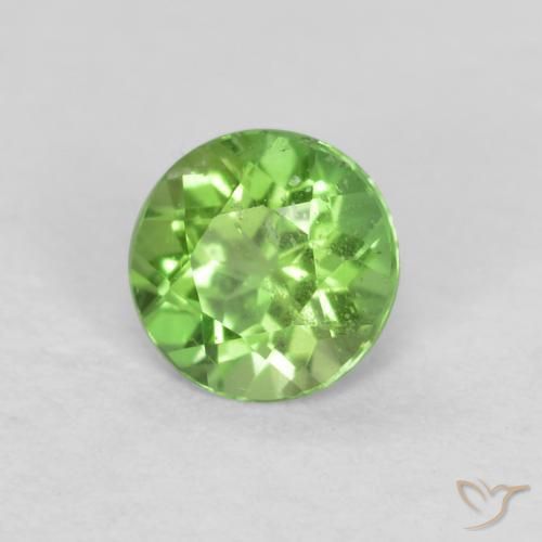 Rupin del grano Verde medio naturale da 0.19 ct, Rotondo, SI
