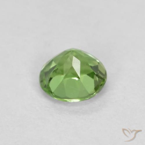 Rupin del grano Verde medio naturale da 0.16 ct, Rotondo, VS