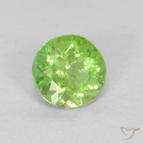 0.21ct Naturale Verde acceso Rupin del grano, Rotondo, SI