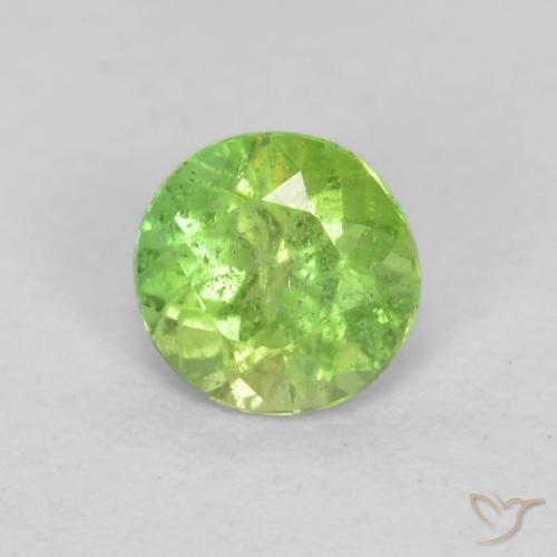 Rupin del grano Verde acceso naturale da 0.21 ct, Rotondo, SI