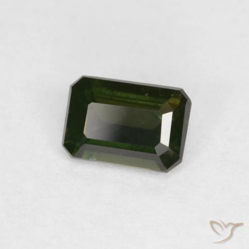 Rupin del grano Verde scuro naturale da 0.45 ct, Ottagonale / Taglio smeraldo, VS