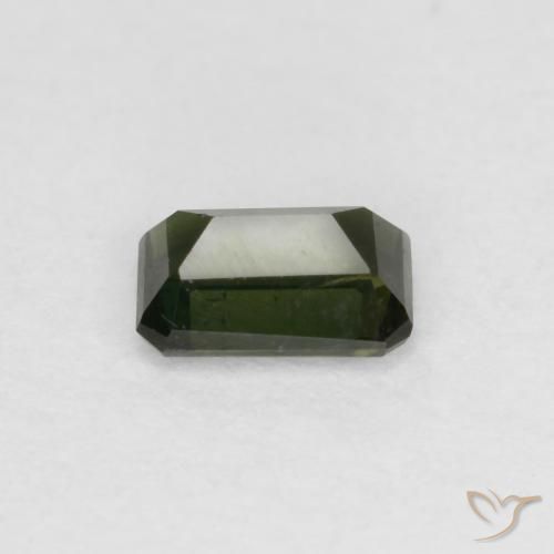 Rupin del grano Verde scuro naturale da 0.45 ct, Ottagonale / Taglio smeraldo, VS