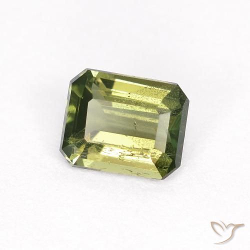 Rupin del grano Verde marroncino naturale da 0.41 ct, Ottagonale / Taglio smeraldo, VS
