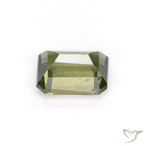 Rupin del grano Verde marroncino naturale da 0.41 ct, Ottagonale / Taglio smeraldo, VS