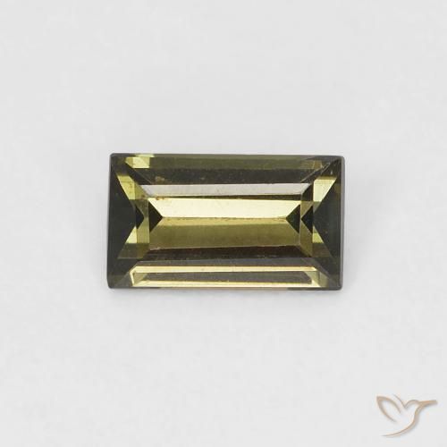 0.35ct Naturale Verde chiaro Cornerupina, Taglio a baguette, VVS-VS