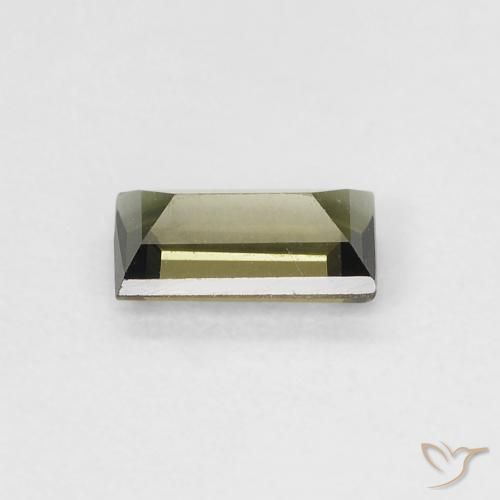 Rupin del grano Verde chiaro naturale da 0.35 ct, Taglio a baguette, VVS-VS