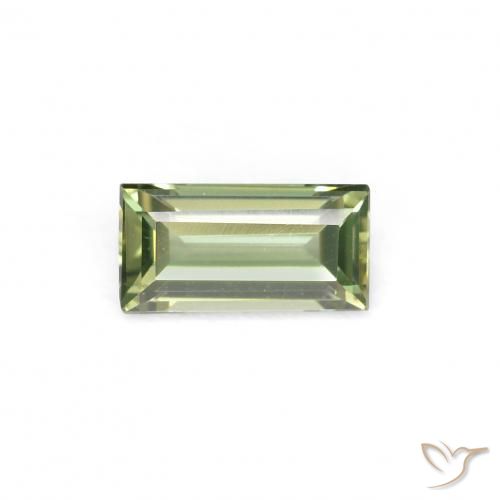 0.31ct Naturale Medium Light Green Rupin del grano, Taglio a baguette, VVS-VS