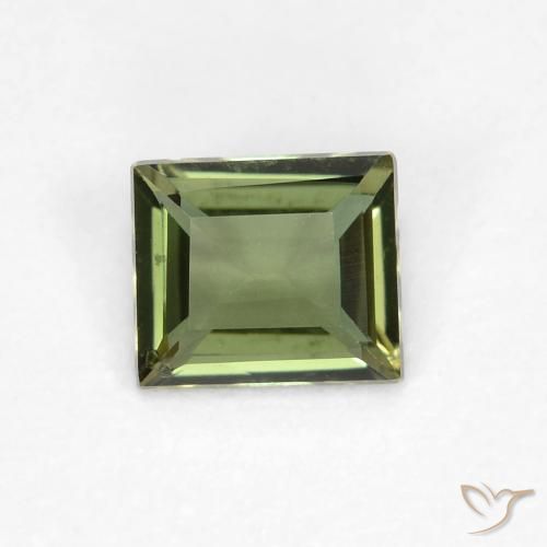 0.37ct Naturale Verde scuro Cornerupina, Taglio a baguette, VS