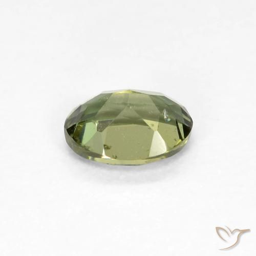 Rupin del grano Verde giallastro naturale da 0.37 ct, Ovale, VS