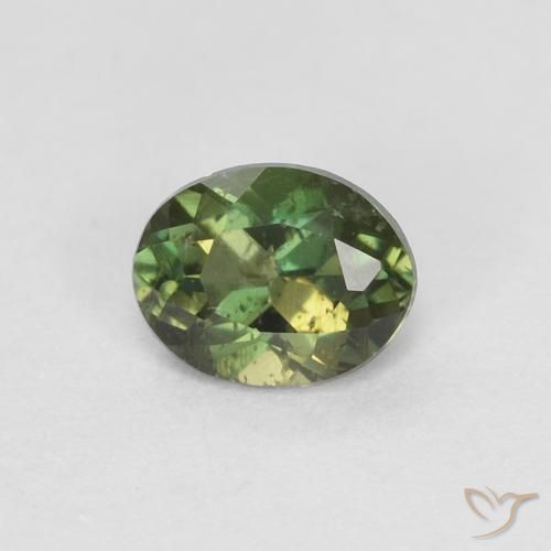 0.31ct Naturale Verde terroso Cornerupina, Ovale, VS-SI