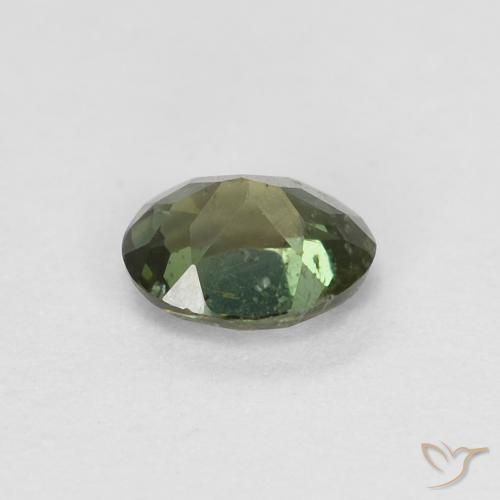 Rupin del grano Verde terroso naturale da 0.31 ct, Ovale, VS-SI