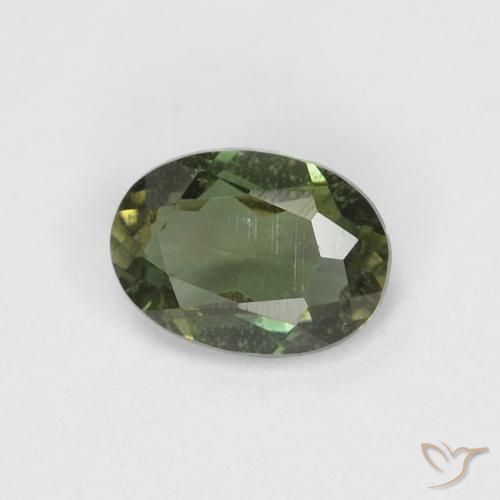 0.32ct Naturale Verde Terra Profonda Cornerupina, Ovale, VS-SI
