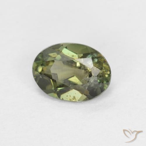 Rupin del grano Verde scuro naturale da 0.36 ct, Ovale, VS-SI