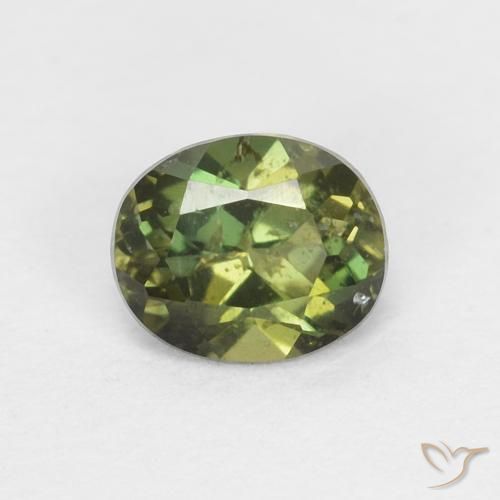 0.43ct Naturale Verde giallastro Cornerupina, Ovale, VS-SI