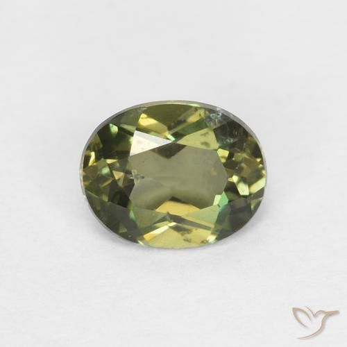 0.38ct Naturale Verde Terra Profonda Cornerupina, Ovale, VS