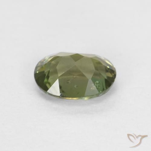 Rupin del grano Verde Terra Profonda naturale da 0.38 ct, Ovale, VS