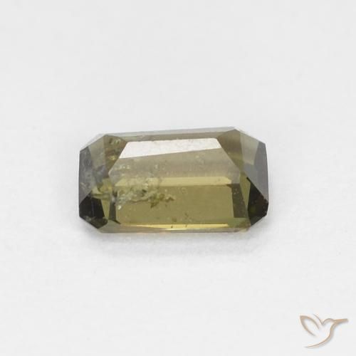 Rupin del grano Caldo bosco verde naturale da 0.35 ct, Ottagonale / Taglio smeraldo, VS-SI