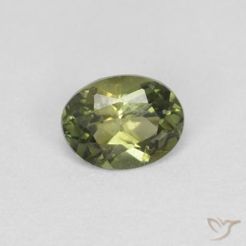 0.33ct Naturale Caldo bosco verde Cornerupina, Ovale, VS-SI