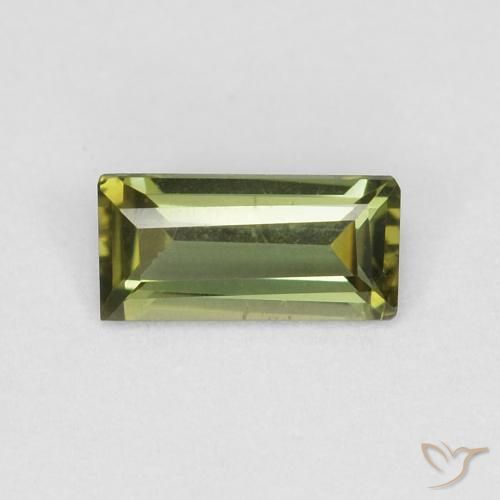0.27ct Naturale Verde oliva Cornerupina, Taglio a baguette, VVS-VS